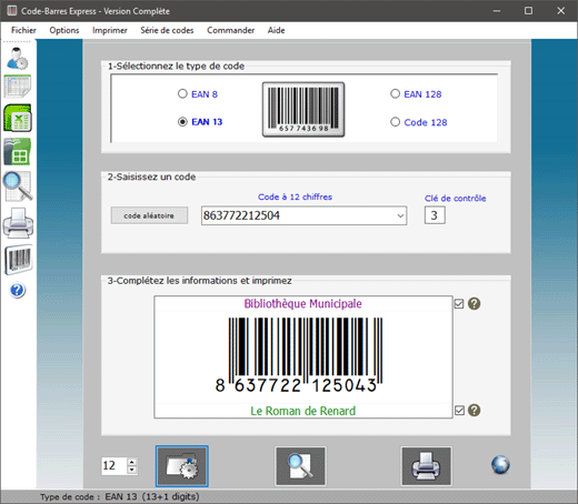 Imprimante d'étiquettes 2 en 1 pour imprimante de codes-barres